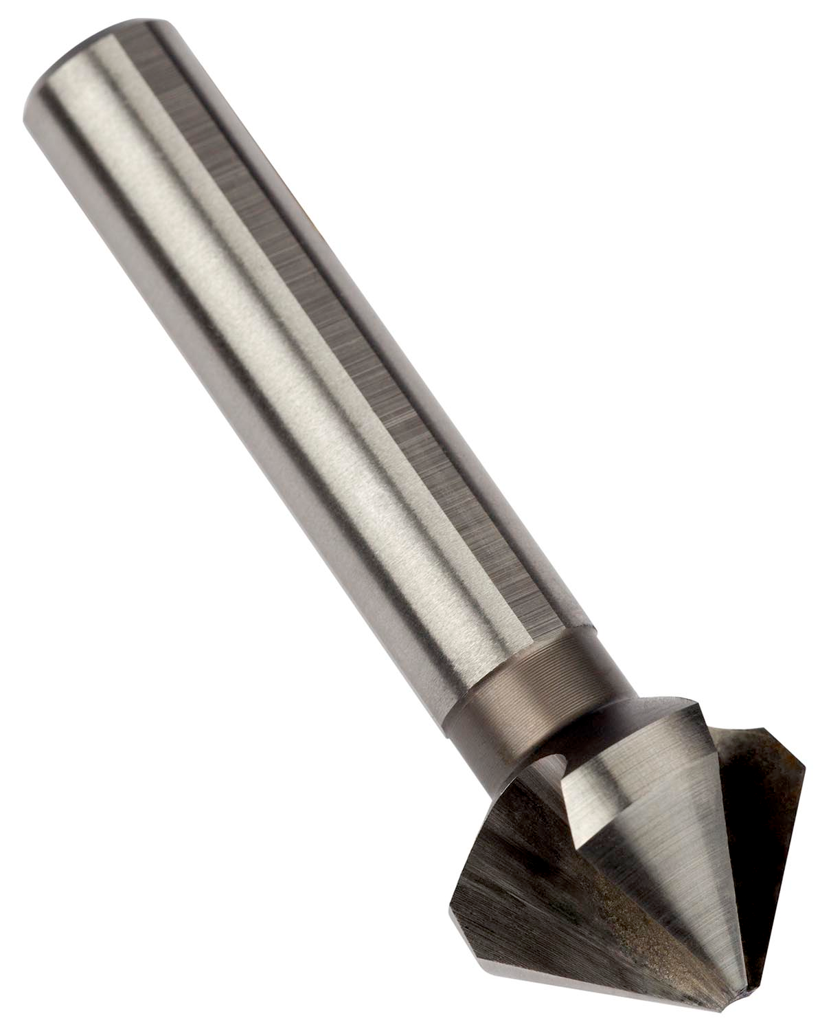 20.5 mm Body Dia. 90 Degrees Bright Round Shank Dormer G136 Series High-Speed Steel Single-End Countersink 10 mm Shank Dia 3 Flutes Finish Uncoated 